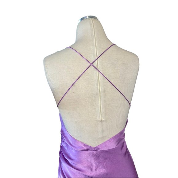 The Sei Strappy Gathered Dress in Lilac Purple 6 Women's Maxi Long Dress - Picture 9 of 11